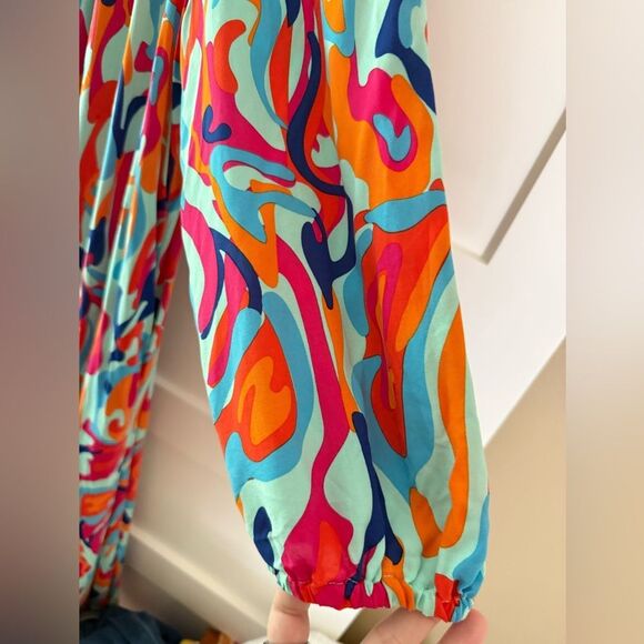 New By Design Lauren Printed Sleeve Maxi Nordstrom Multicolor Abstract Dress - Picture 9 of 10